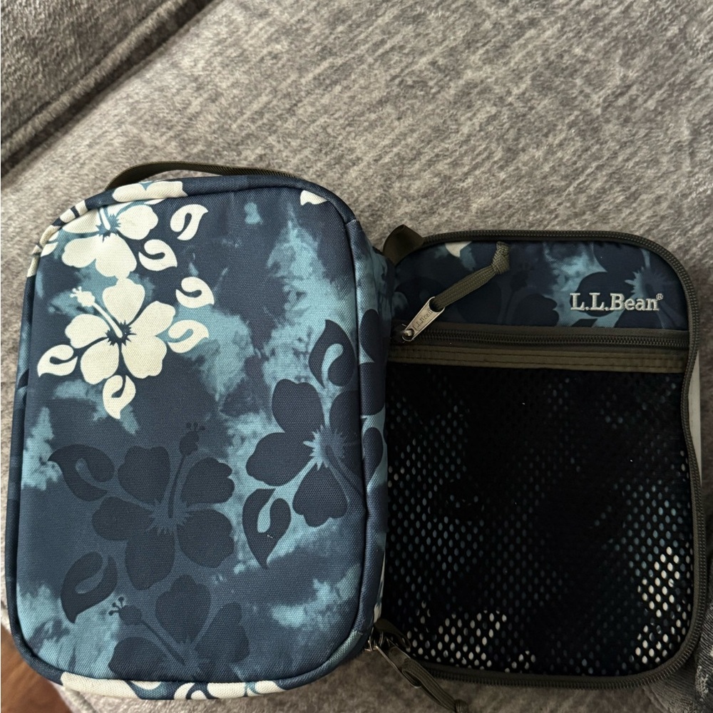 L.L. Bean Blue Floral Mesh‎ Lunch Bag - Picture 2 of 6